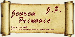 Jevrem Primović vizit kartica